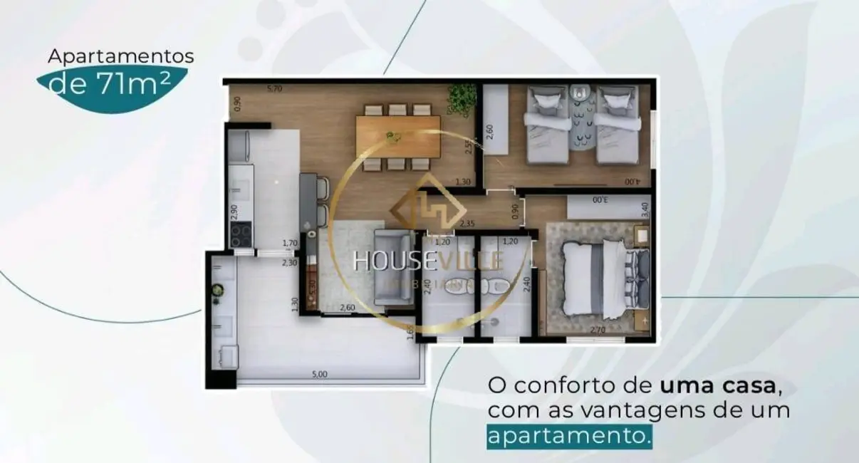 Apartamento com 2 quartos à venda, 71m2 em Sao Jose Dos Campos - SP - imagem 3 Foto 3 de Apartamento com 2 quartos à venda, 71m2 em Sao Jose Dos Campos - SP