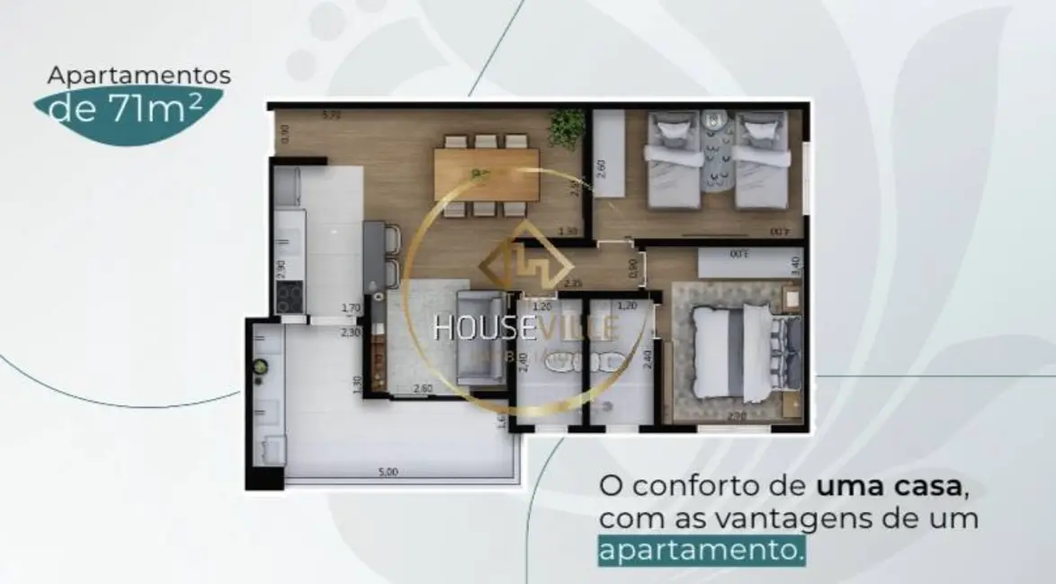 Apartamento com 2 quartos à venda, 71m2 em Sao Jose Dos Campos - SP - imagem 7 Foto 7 de Apartamento com 2 quartos à venda, 71m2 em Sao Jose Dos Campos - SP