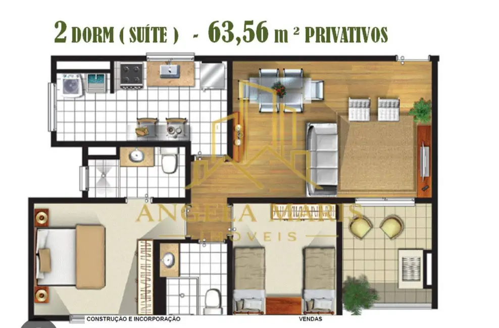 Foto 9 de Apartamento com 2 quartos para alugar, 63m2 em Sao Jose Dos Campos - SP
