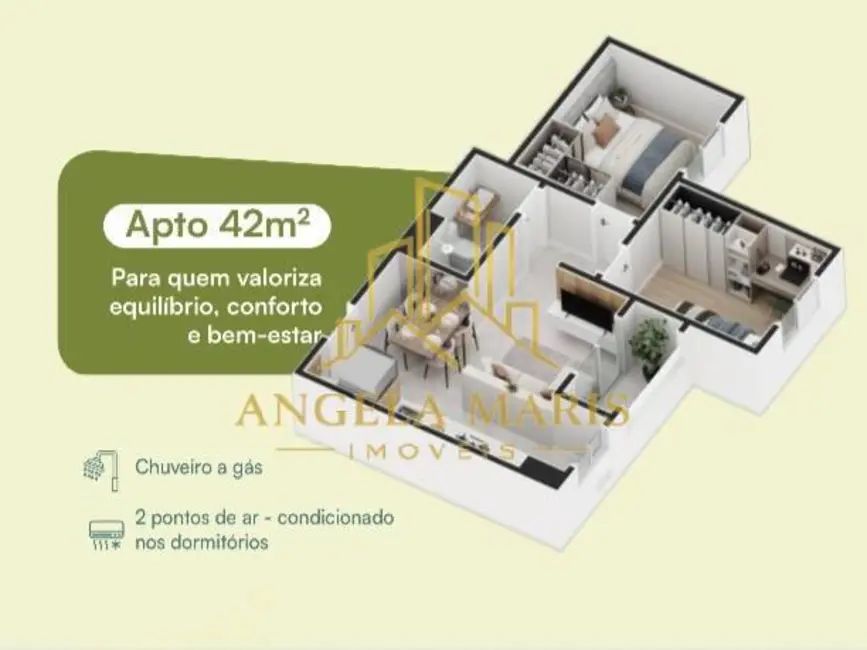 Apartamento com 2 quartos à venda, 43m2 em Sao Jose Dos Campos - SP - imagem 8 Foto 8 de Apartamento com 2 quartos à venda, 43m2 em Sao Jose Dos Campos - SP