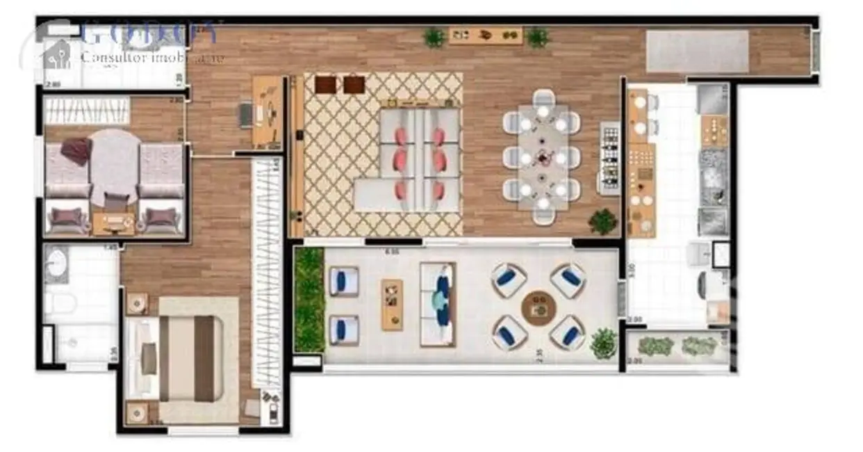 Foto 5 de Apartamento com 2 quartos à venda, 108m2 em Taubate - SP