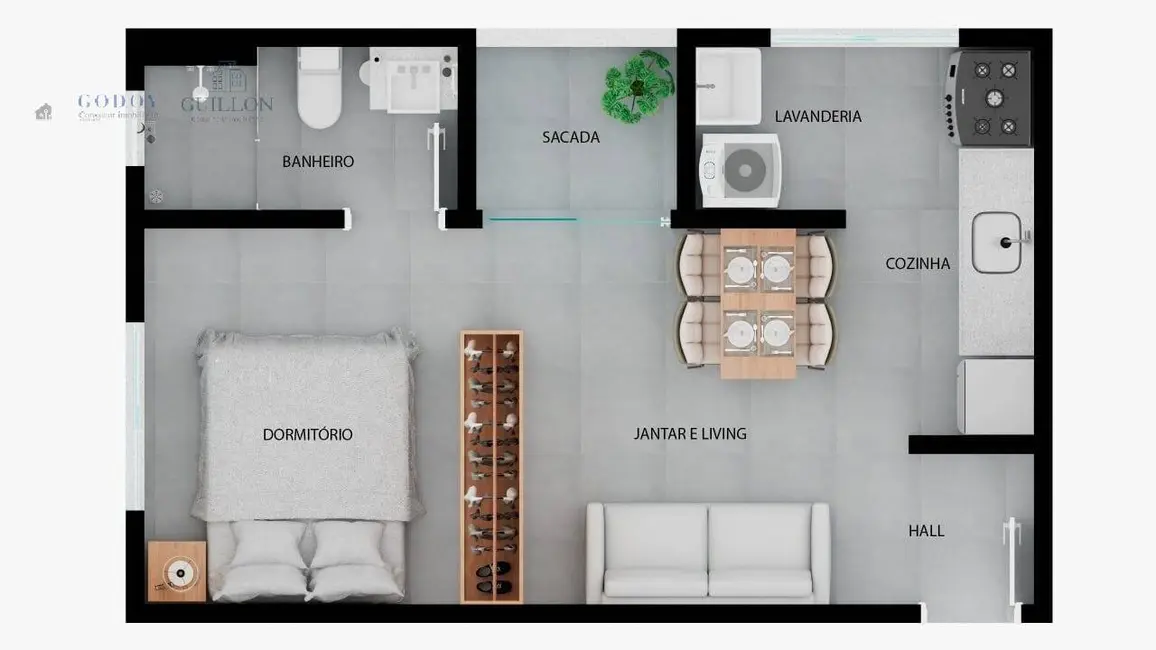 Foto 6 de Apartamento à venda, 34m2 em Pindamonhangaba - SP