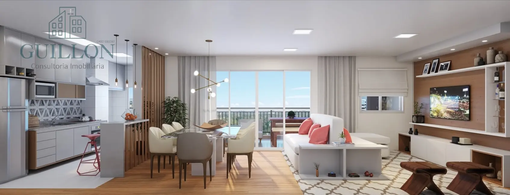Foto 3 de Apartamento com 3 quartos à venda, 107m2 em Taubate - SP