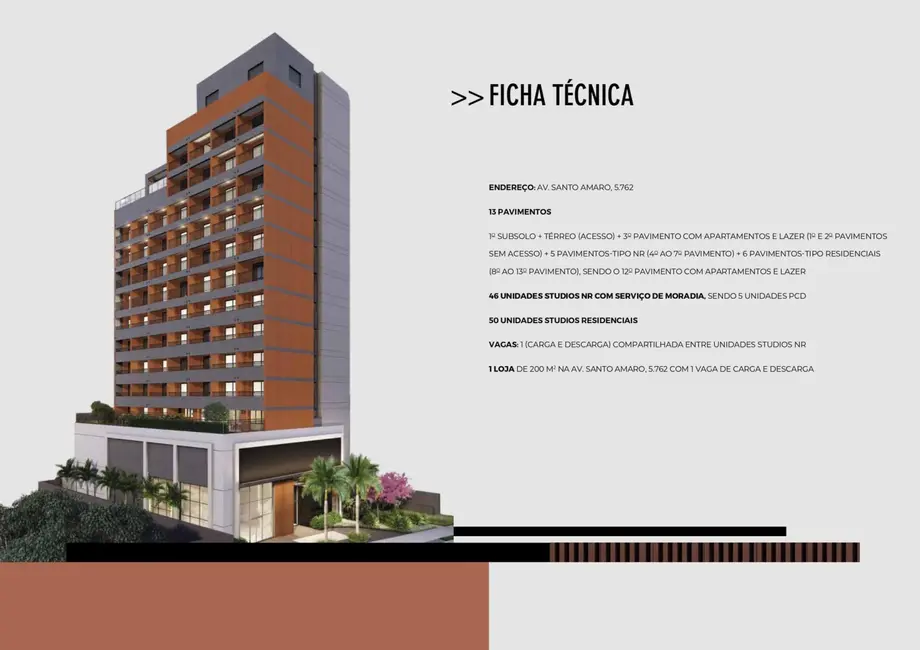 Foto 5 de Apartamento com 1 quarto para alugar, 27m2 em Santo Amaro, São Paulo - SP