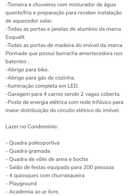 Foto 4 de Casa de Condomínio com 3 quartos à venda, 152m2 em Bairro do Grama, Cacapava - SP