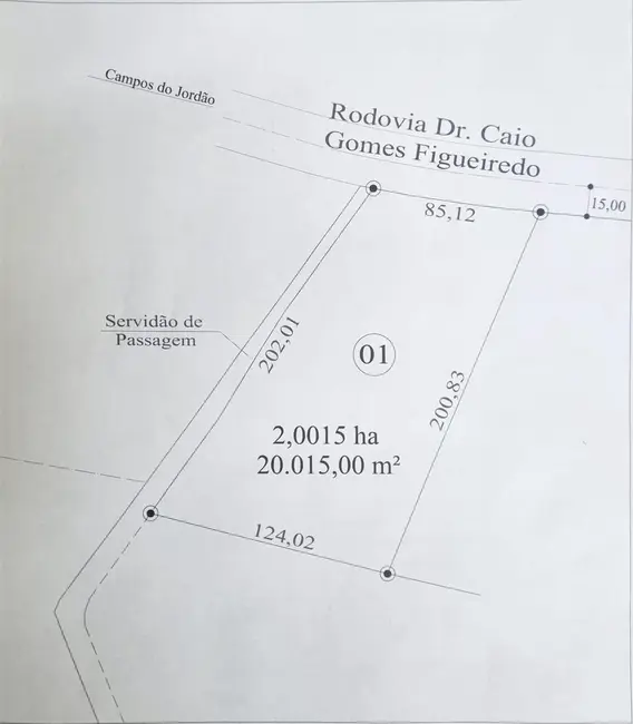 Foto 1 de Chácara à venda, 20015m2 em Ribeirão Grande, Pindamonhangaba - SP