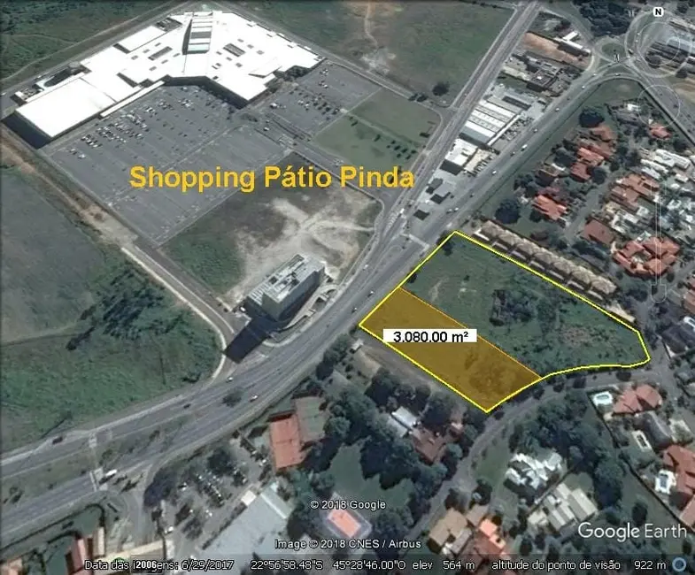 Foto 1 de Terreno / Lote à venda, 3083m2 em Nossa Senhora do Perpétuo Socorro, Pindamonhangaba - SP