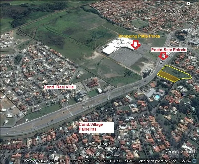 Foto 2 de Terreno / Lote à venda, 3083m2 em Nossa Senhora do Perpétuo Socorro, Pindamonhangaba - SP