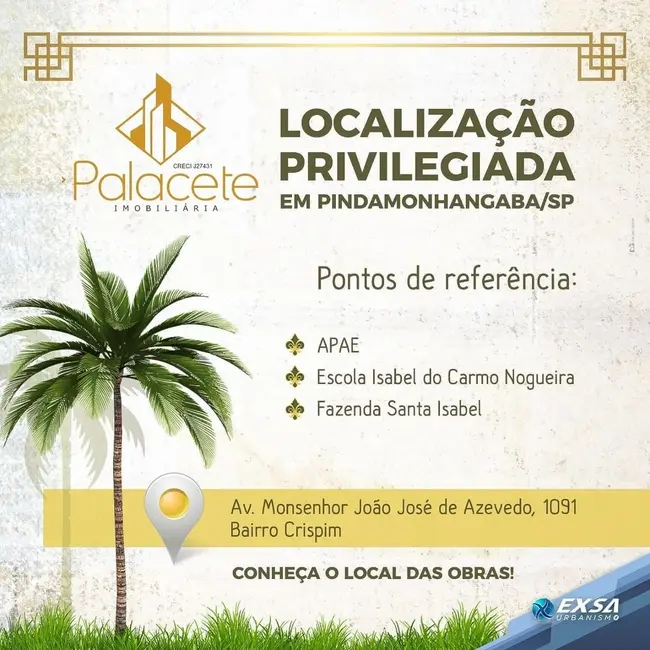 Foto 3 de Lote de Condomínio à venda, 250m2 em Crispim, Pindamonhangaba - SP