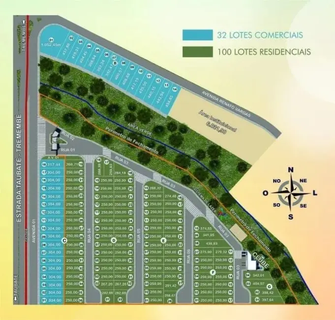 Foto 3 de Lote de Condomínio à venda, 258m2 em Tremembe - SP