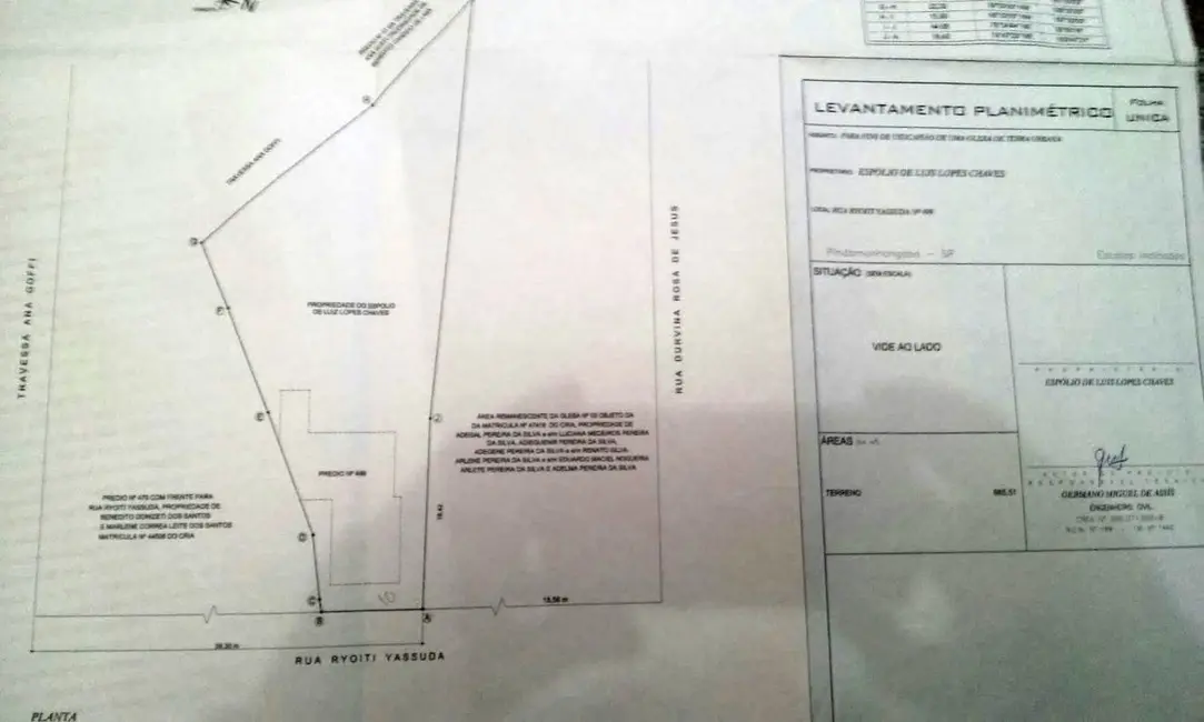 Foto 3 de Terreno / Lote à venda, 886m2 em Loteamento Residencial Andrade, Pindamonhangaba - SP