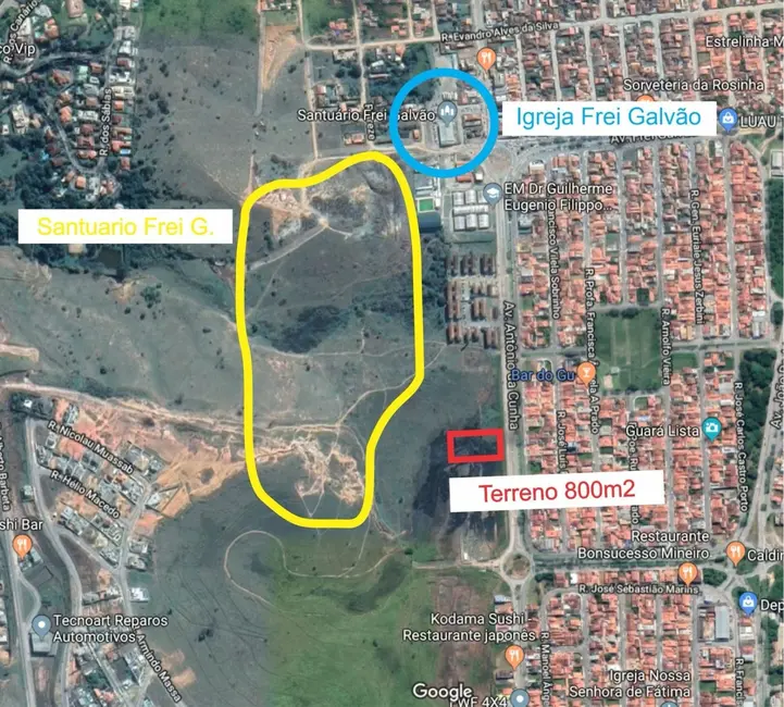 Foto 3 de Terreno / Lote à venda, 800m2 em Parque do Sol, Guaratingueta - SP