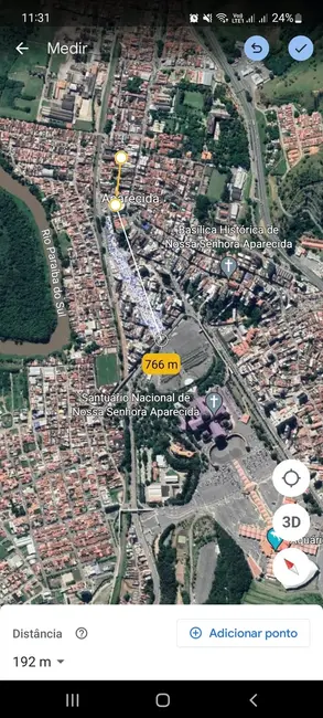 Foto 3 de Terreno / Lote à venda, 809m2 em Centro, Aparecida - SP