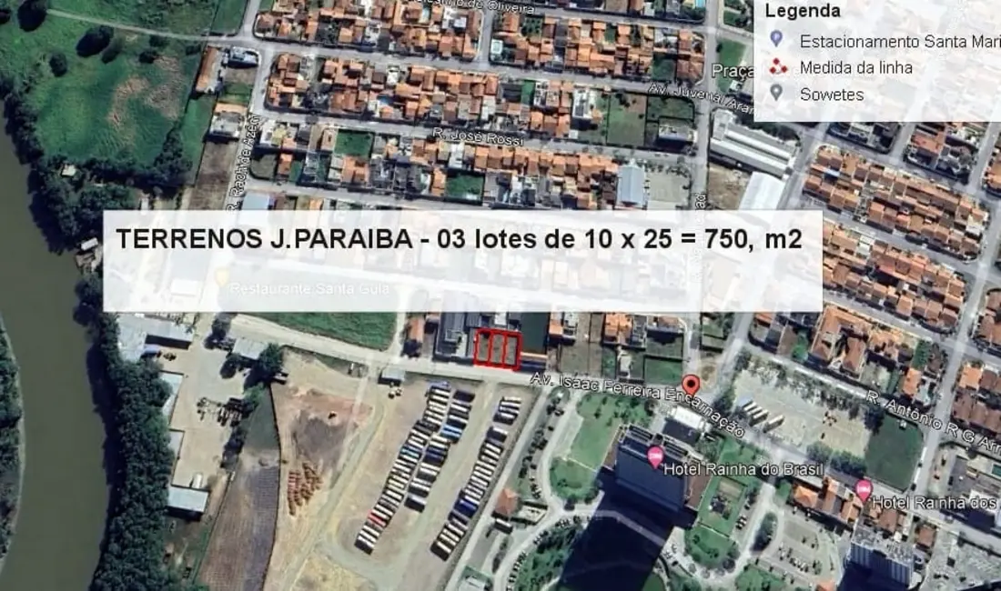 Foto 2 de Terreno / Lote à venda, 250m2 em Aparecida - SP