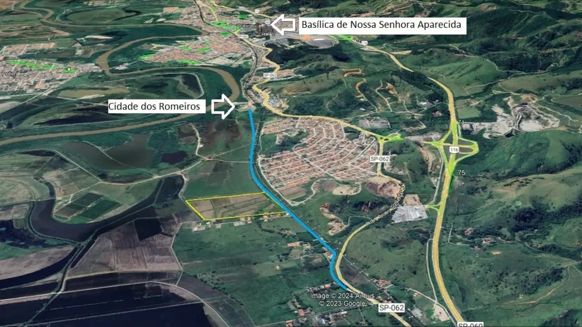 Foto 2 de Terreno / Lote à venda, 96800m2 em Aparecida - SP