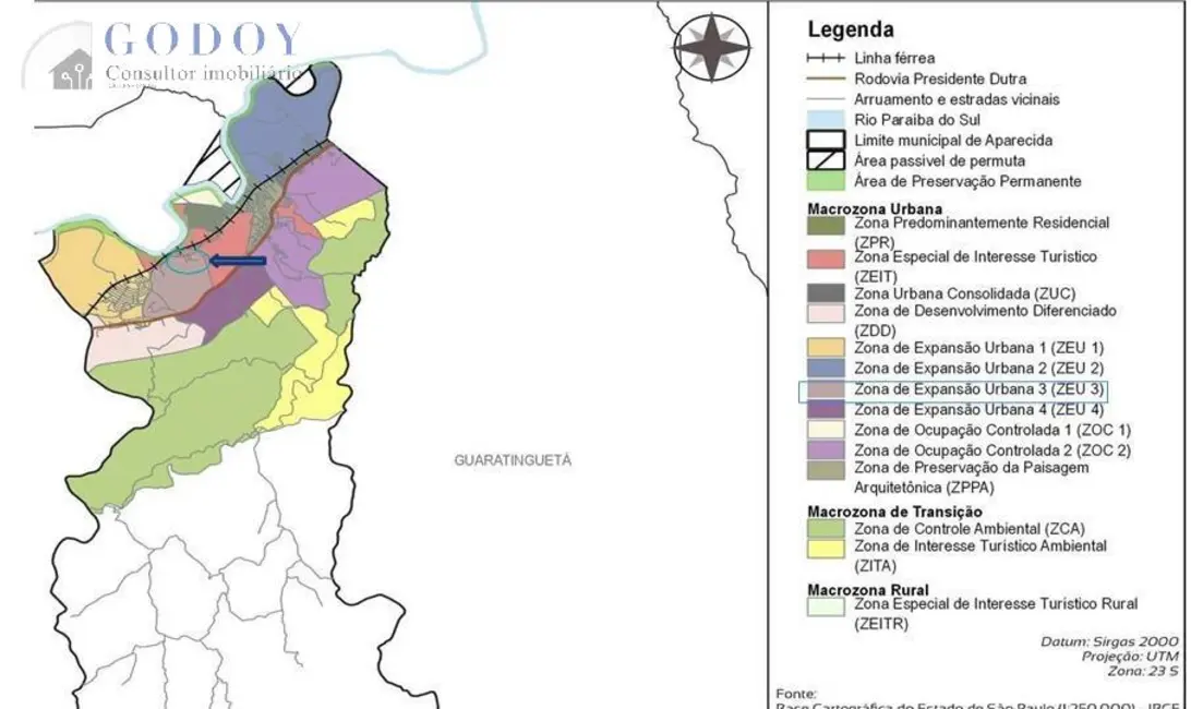 Terreno / Lote à venda, 7487m2 em Aparecida - SP - imagem 5 Foto 5 de Terreno / Lote à venda, 7487m2 em Aparecida - SP