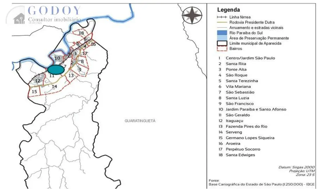 Terreno / Lote à venda, 7487m2 em Aparecida - SP - imagem 4 Foto 4 de Terreno / Lote à venda, 7487m2 em Aparecida - SP