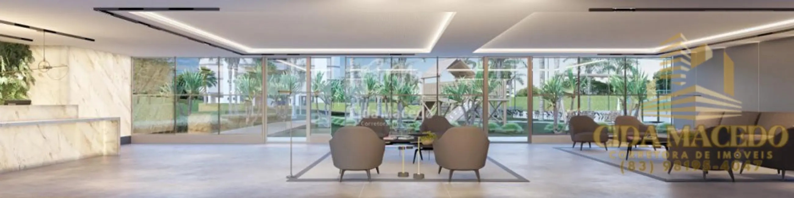 Apartamento com 3 quartos à venda, 92m2 em Ponta de Campina, Cabedelo - PB - imagem 4 Foto 4 de Apartamento com 3 quartos à venda, 92m2 em Ponta de Campina, Cabedelo - PB