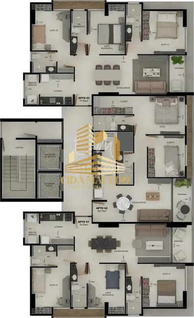 Foto 6 de Apartamento com 3 quartos à venda, 79m2 em Jardim Oceania, Joao Pessoa - PB