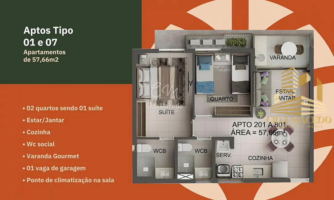 Apartamento com 3 quartos à venda, 77m2 em Jardim Oceania, Joao Pessoa - PB - imagem 8 Foto 8 de Apartamento com 3 quartos à venda, 77m2 em Jardim Oceania, Joao Pessoa - PB