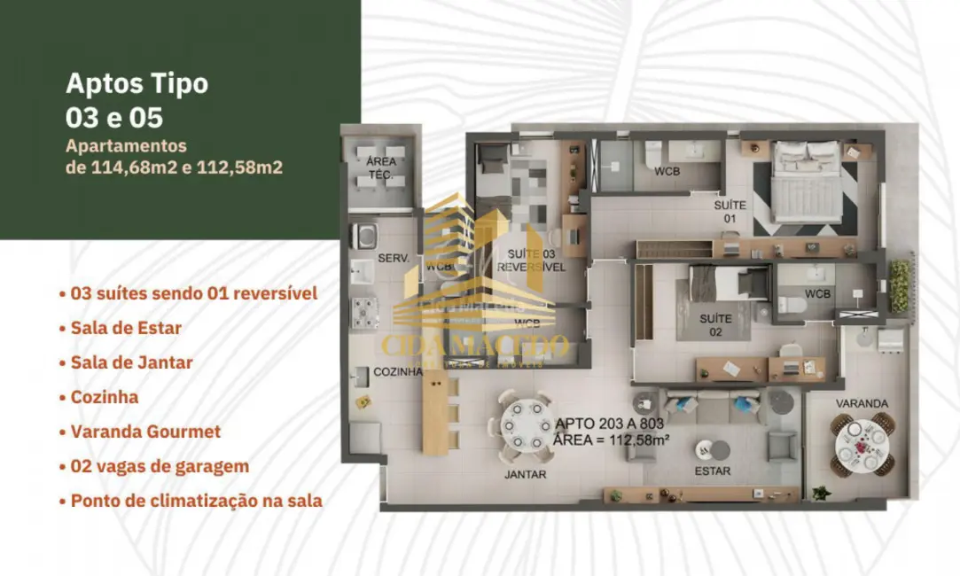 Foto 2 de Apartamento com 3 quartos à venda, 77m2 em Jardim Oceania, Joao Pessoa - PB