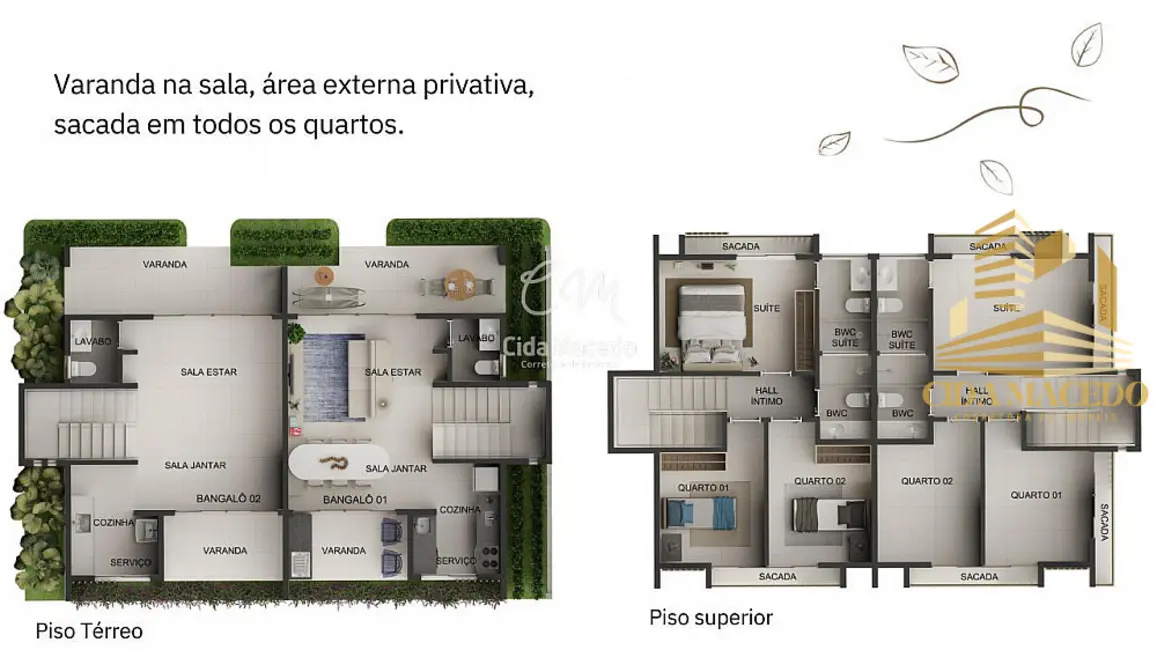 Casa de Condomínio com 3 quartos à venda, 99m2 em Ponta de Campina, Cabedelo - PB - imagem 5 Foto 5 de Casa de Condomínio com 3 quartos à venda, 99m2 em Ponta de Campina, Cabedelo - PB