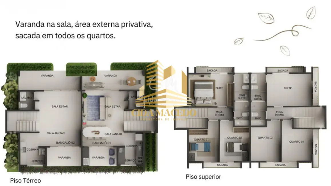 Foto 5 de Casa de Condomínio com 3 quartos à venda, 99m2 em Ponta de Campina, Cabedelo - PB