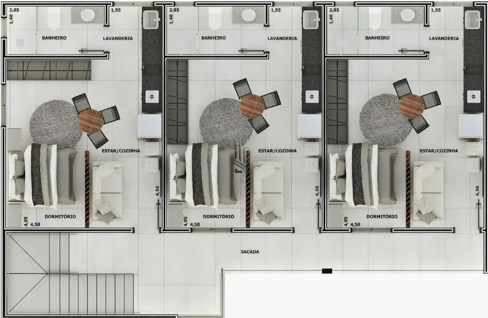 Foto 2 de Apartamento com 1 quarto à venda, 31m2 em Centro, Tapera - RS