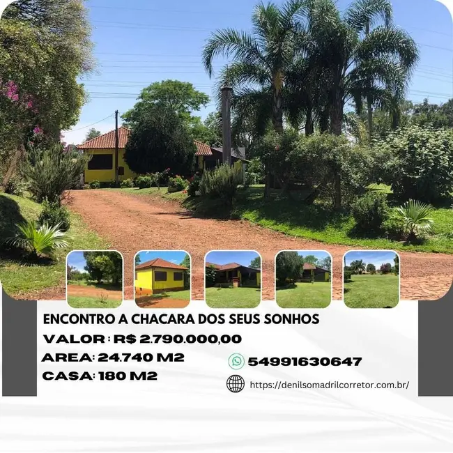 Foto 1 de Chácara com 3 quartos à venda, 24740m2 em Centro, Selbach - RS