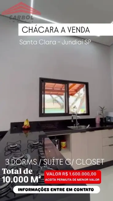 Foto 9 de Chácara com 5 quartos à venda, 8000m2 em Santa Clara, Jundiai - SP