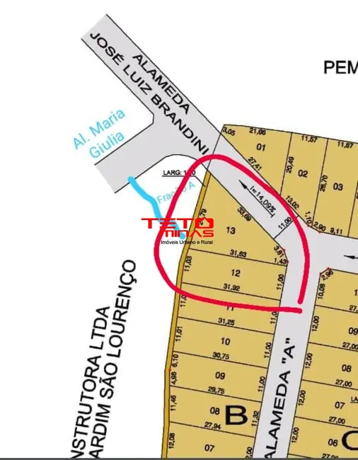 Terreno / Lote à venda, 352m2 em Sao Lourenco - MG - imagem 3 Foto 3 de Terreno / Lote à venda, 352m2 em Sao Lourenco - MG