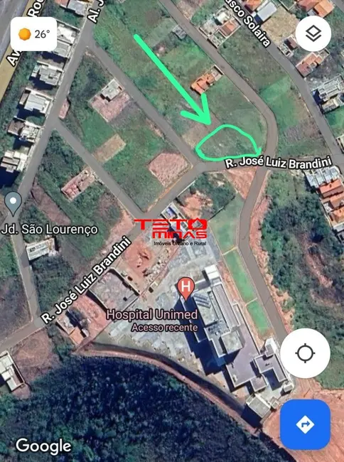 Terreno / Lote à venda, 439m2 em Sao Lourenco - MG - imagem 2 Foto 2 de Terreno / Lote à venda, 439m2 em Sao Lourenco - MG