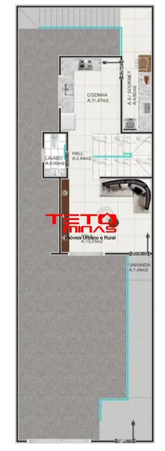 Foto 2 de Casa com 2 quartos à venda, 132m2 em Sao Lourenco - MG
