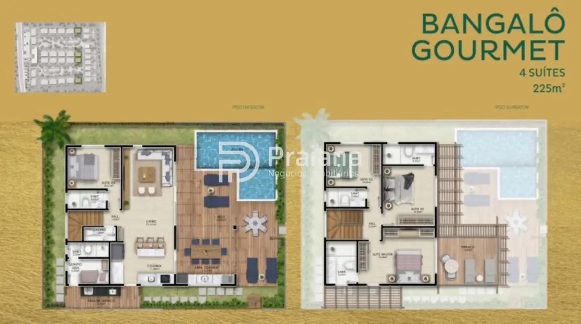 Foto 4 de Casa de Condomínio com 4 quartos à venda, 225m2 em Camacari - BA