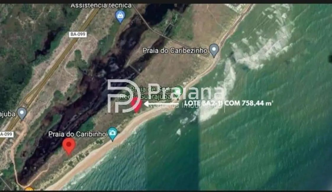 Foto 2 de Terreno / Lote à venda, 845m2 em Camacari - BA