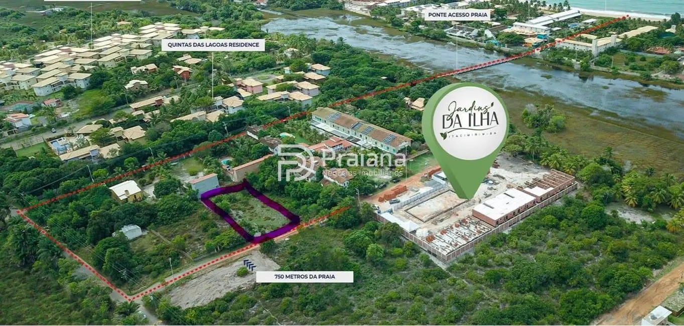 Foto 1 de Terreno / Lote à venda, 1000m2 em Camacari - BA