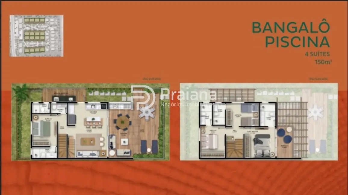 Casa de Condomínio com 4 quartos à venda, 151m2 em Camacari - BA - imagem 4 Foto 4 de Casa de Condomínio com 4 quartos à venda, 151m2 em Camacari - BA