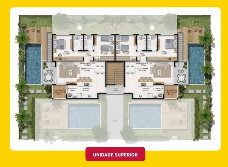 Foto 8 de Apartamento com 2 quartos à venda, 80m2 em Mata De Sao Joao - BA