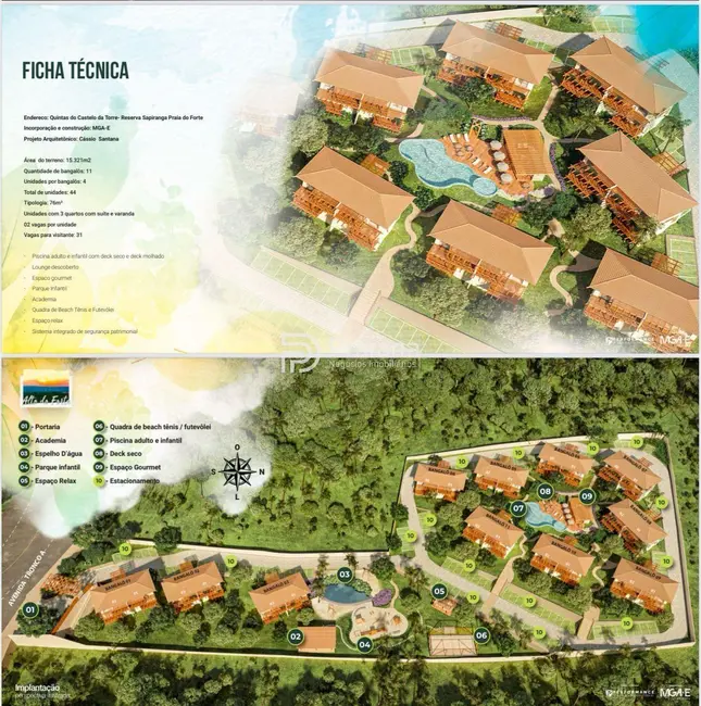 Foto 6 de Apartamento com 3 quartos à venda, 76m2 em Mata De Sao Joao - BA