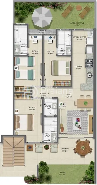 Apartamento com 3 quartos à venda, 945m2 em Camacari - BA - imagem 3 Foto 3 de Apartamento com 3 quartos à venda, 945m2 em Camacari - BA