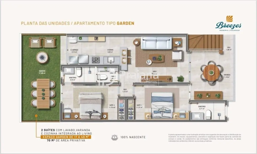 Foto 4 de Apartamento com 2 quartos à venda, 70m2 em Camacari - BA