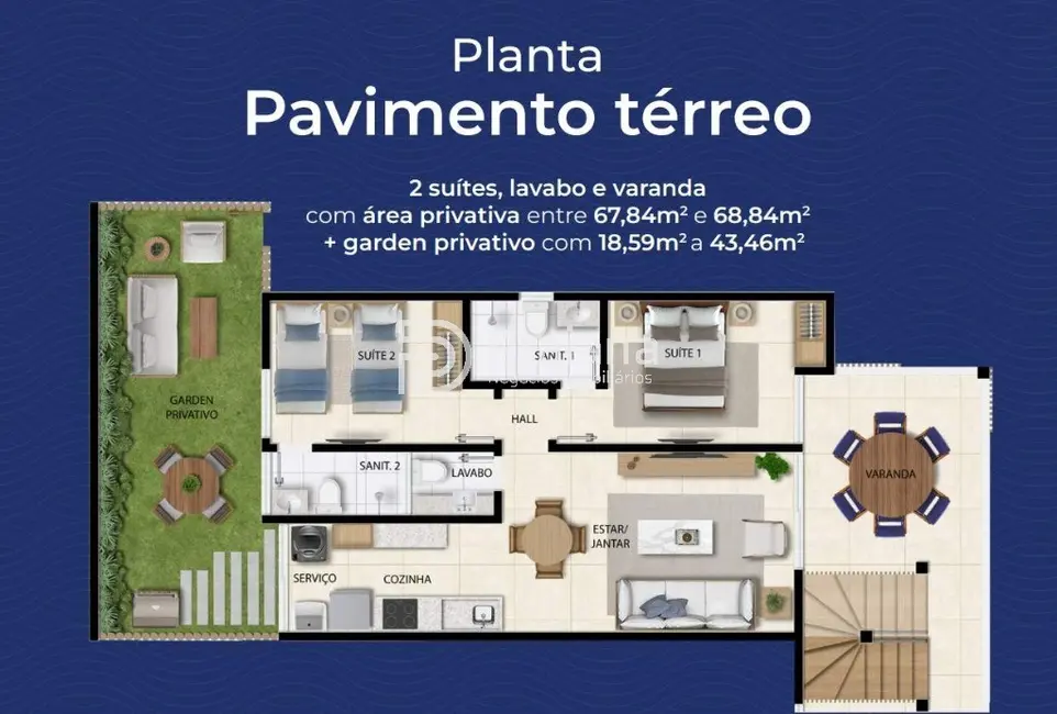 Foto 9 de Apartamento com 2 quartos à venda, 71m2 em Camacari - BA