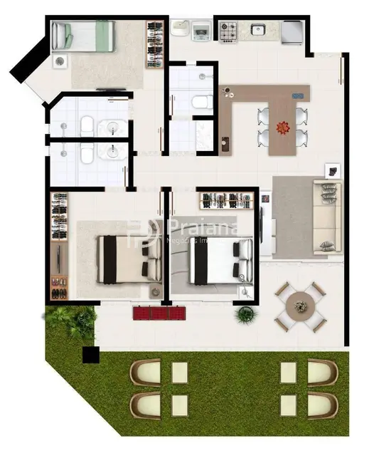 Foto 2 de Apartamento com 3 quartos à venda, 85m2 em Camacari - BA