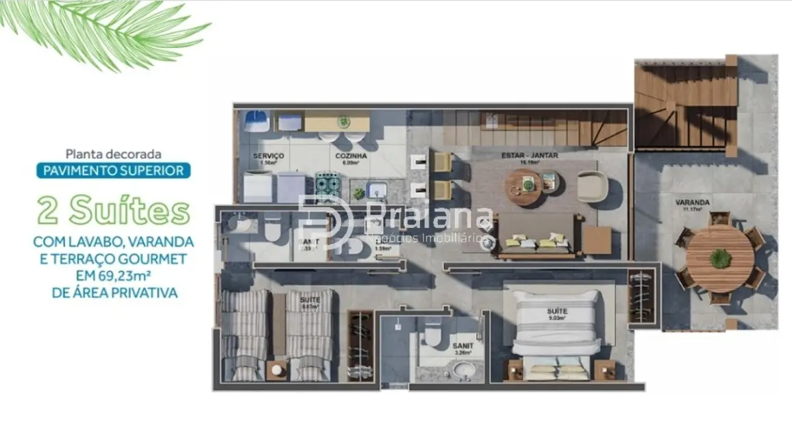Foto 2 de Apartamento com 2 quartos à venda, 138m2 em Camacari - BA