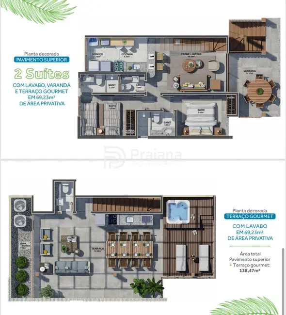 Foto 3 de Apartamento com 2 quartos à venda, 138m2 em Camacari - BA