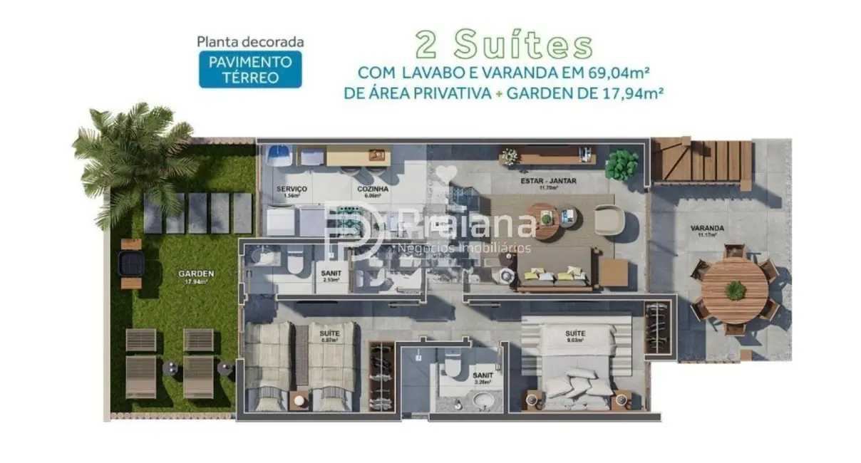 Apartamento com 2 quartos à venda, 86m2 em Camacari - BA - imagem 8 Foto 8 de Apartamento com 2 quartos à venda, 86m2 em Camacari - BA