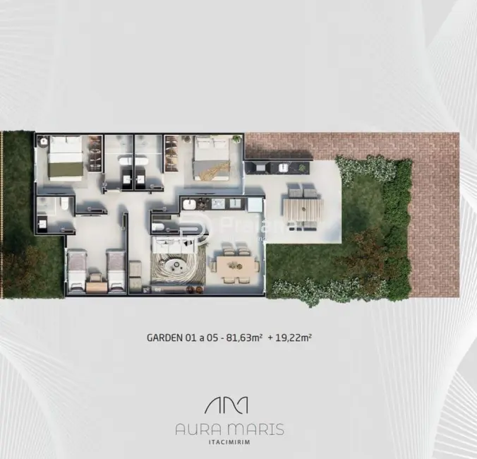 Foto 6 de Apartamento com 3 quartos à venda, 101m2 em Camacari - BA