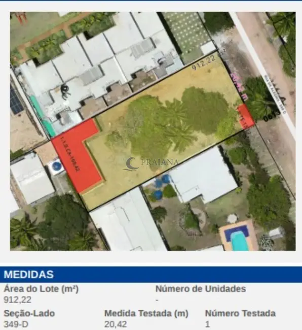 Foto 4 de Terreno / Lote à venda, 912m2 em Camacari - BA