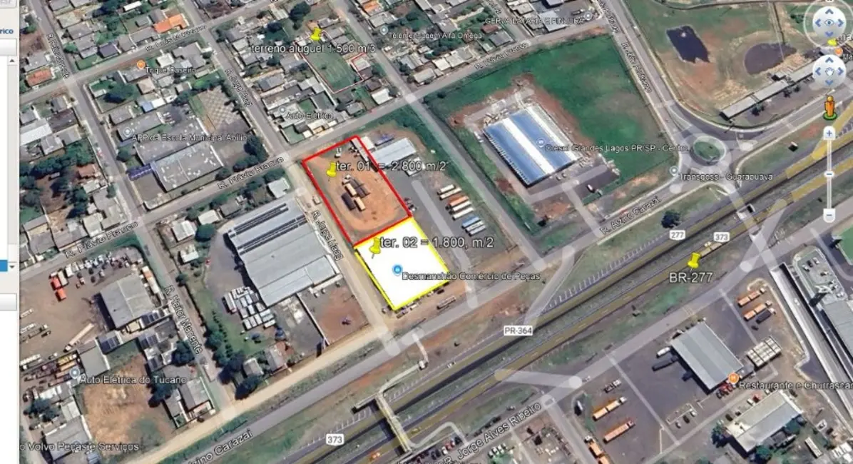 Foto 8 de Terreno / Lote para alugar, 2800m2 em Primavera, Guarapuava - PR