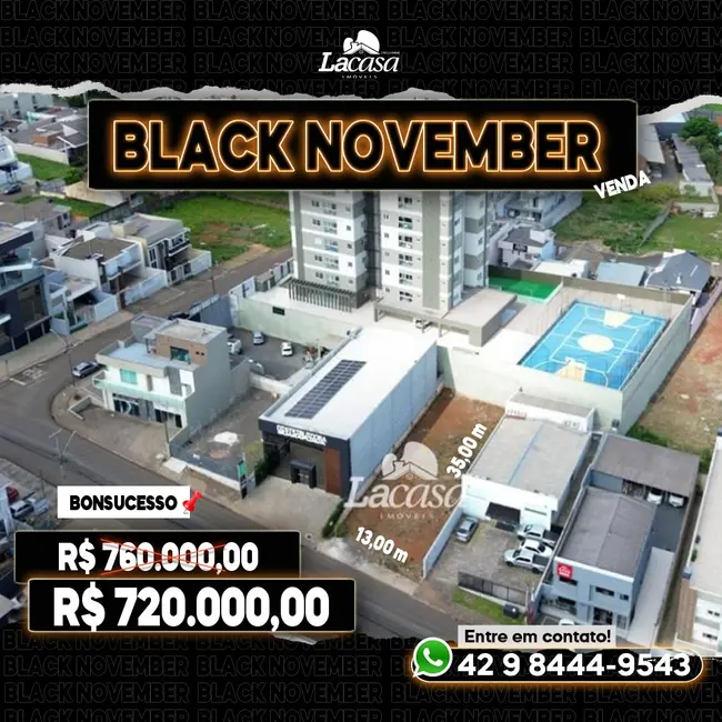 Foto 1 de Terreno / Lote à venda, 455m2 em Bonsucesso, Guarapuava - PR